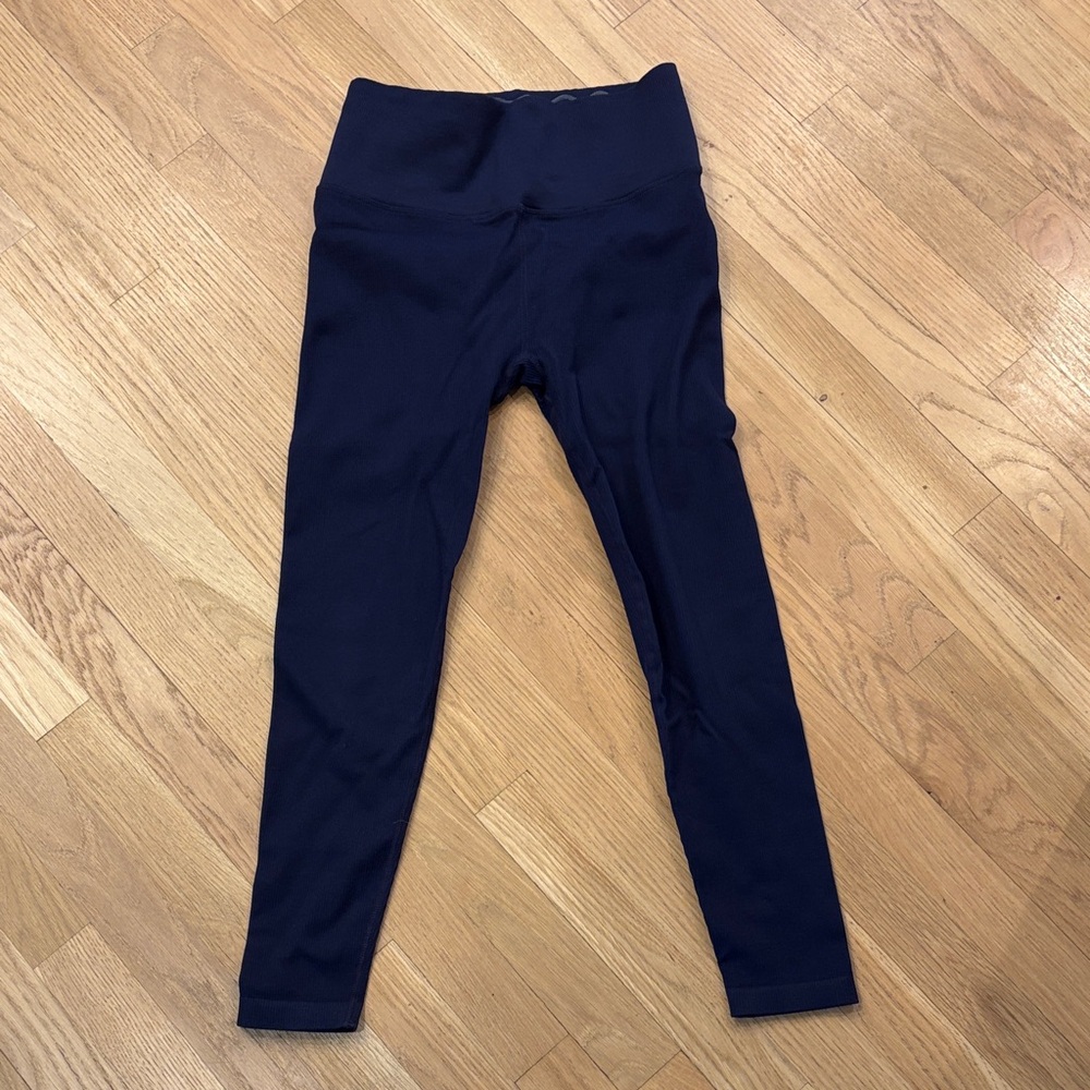 Spiritual Gangster Navy Ribbed  Leggings
